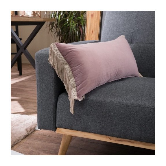 Μαξιλάρι Διακόσμησης Βελουτέ Teoran Velvet 13 με Κρόσι 30x60