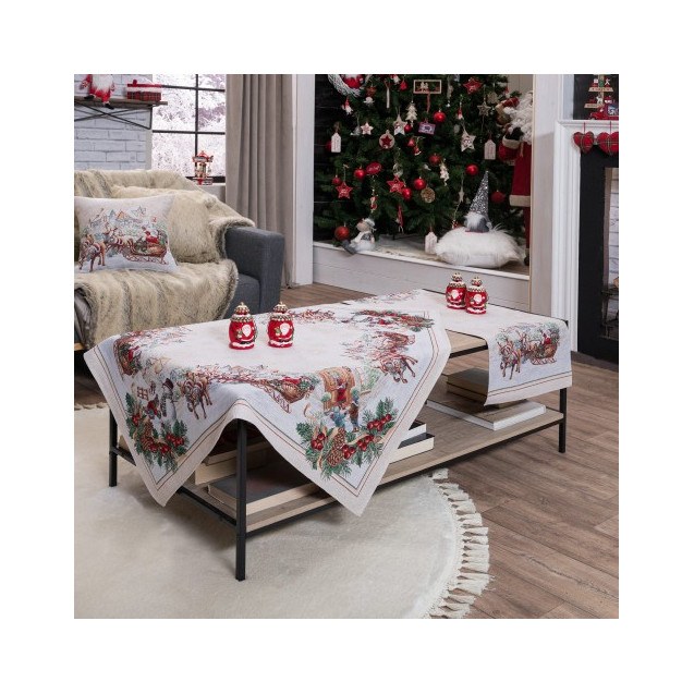 Σετ Χριστουγεννιάτικο Καρέ και Runner Teoran...