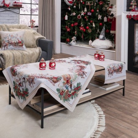 Σετ Χριστουγεννιάτικο Καρέ και Runner Teoran Werfen 100x100 & 40x100