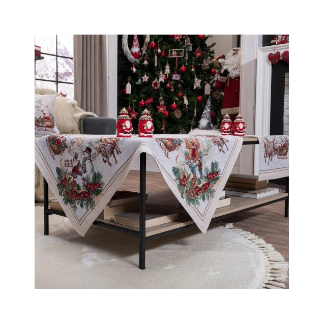 Σετ Χριστουγεννιάτικο Καρέ και Runner Teoran...