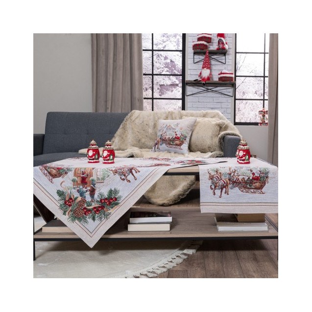 Σετ Χριστουγεννιάτικο Καρέ και Runner Teoran...