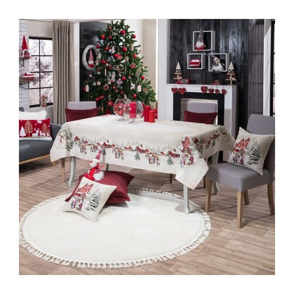 Χριστουγεννιάτικη Τραπεζομάντηλο Teoran Gurten 140x220