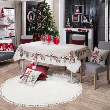 Χριστουγεννιάτικη Τραπεζομάντηλο Teoran Gurten 140x180