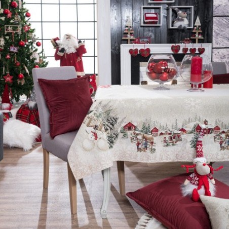 Χριστουγεννιάτικη Τραπεζομάντηλο Teoran Gurten 140x180