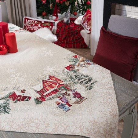 Χριστουγεννιάτικη Τραπεζομάντηλο Teoran Gurten 140x180