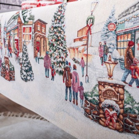 Χριστουγεννιάτικη Τραπεζομάντηλο Teoran Strassen 140x180