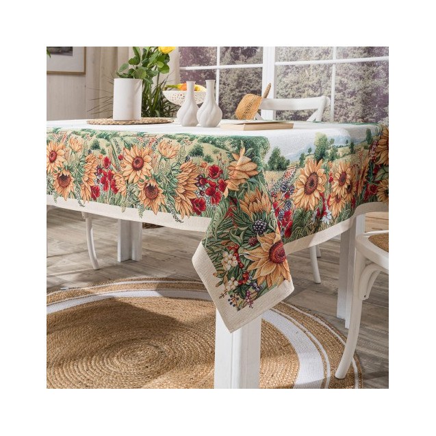 Τραπεζομάντηλο Teoran Sunflower - 140x140cm