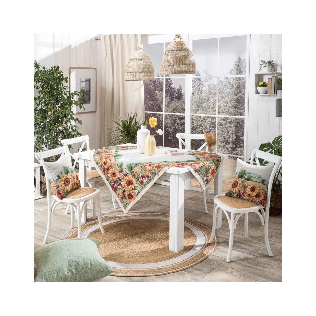 Τραπεζομάντηλο Teoran Sunflower - 140x140cm