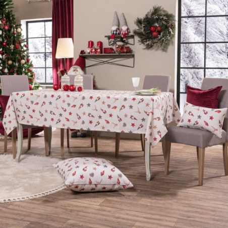 Χριστουγεννιάτικη Τραπεζομάντηλο Teoran Hilden 135x180