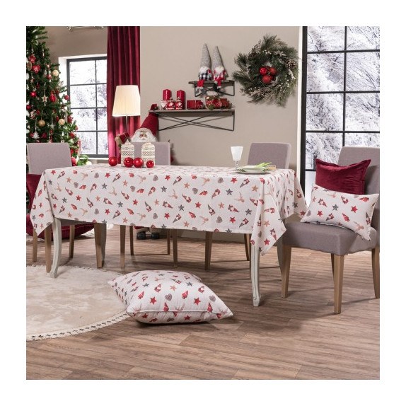 Χριστουγεννιάτικη Τραπεζομάντηλο Teoran Hilden 135x220