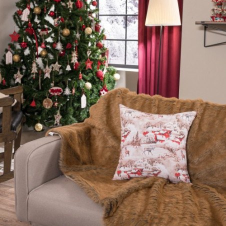 Χριστουγεννιάτικη Μαξιλαροθήκη Διακόσμησης Teoran Bremen 45x45