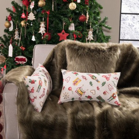 Χριστουγεννιάτικη Μαξιλαροθήκη Διακόσμησης Δαπέδου Teoran Kasel 65x65