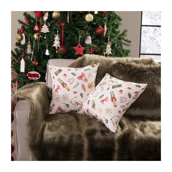 Χριστουγεννιάτικο Μαξιλάρι Διακόσμησης Δαπέδου Teoran...