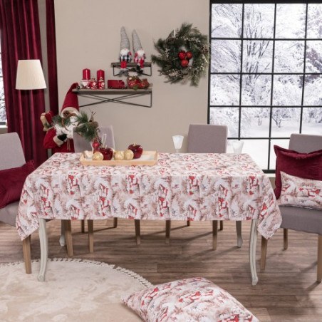 Χριστουγεννιάτικη Τραπεζομάντηλο Teoran Bremen 135x220
