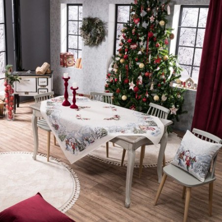 Χριστουγεννιάτικη Τραπεζομάντηλο Teoran Salzburg 140x180