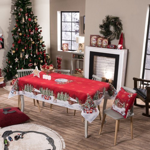 Teoran - ΣΗΜΑΝΤΙΚΟ: Σε περίπτωση διαφοράς τιμής από το κατάστημα ισχύει παντα και μόνο η τιμή του καταστήματος Χριστουγεννιάτικη Τραπεζομάντηλο Teoran Rudolph 140x220