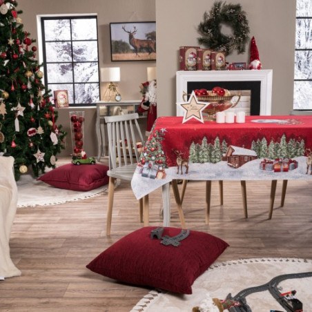 Χριστουγεννιάτικη Τραπεζομάντηλο Teoran Rudolph 140x220