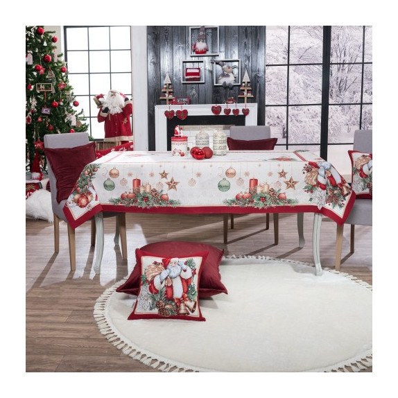 Χριστουγεννιάτικη Τραπεζομάντηλο Teoran Rhoden 140x180