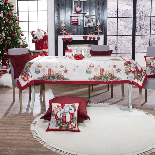 Χριστουγεννιάτικη Τραπεζομάντηλο Teoran Rhoden 140x180