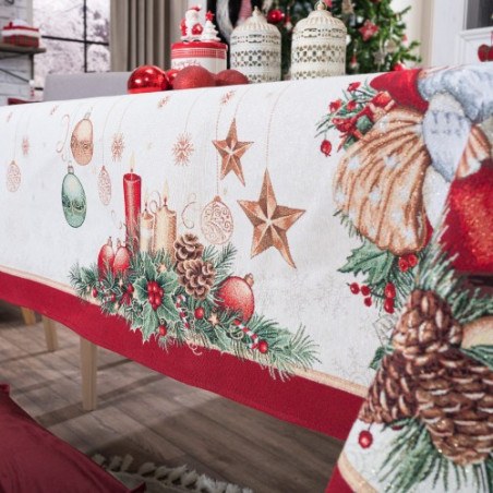 Χριστουγεννιάτικη Τραπεζομάντηλο Teoran Rhoden 140x180