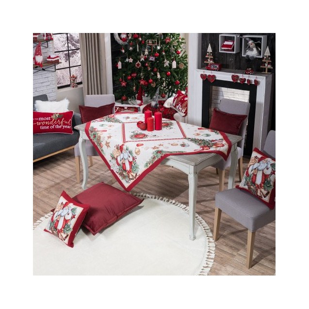 Χριστουγεννιάτικη Τραπεζομάντηλο Teoran Rhoden...