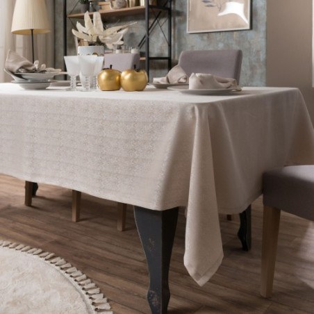 Σετ Τραπεζομάντηλο και 6 Πετσέτες Φαγητού Teoran Lyon 140x180