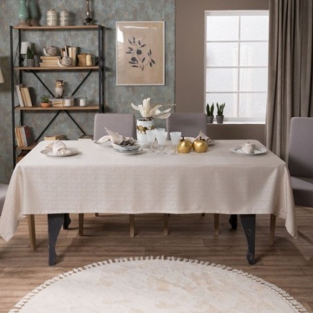 Σετ Τραπεζομάντηλο και 6 Πετσέτες Φαγητού Teoran Lyon 140x180