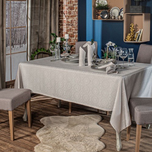 Σετ Τραπεζομάντηλο και 12 Πετσέτες Φαγητού Teoran Rouss