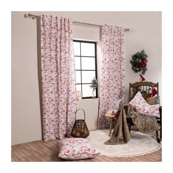 Χριστουγεννιάτικη Κουρτίνα Teoran Bremen (Έτοιμη Ραμμένη)...