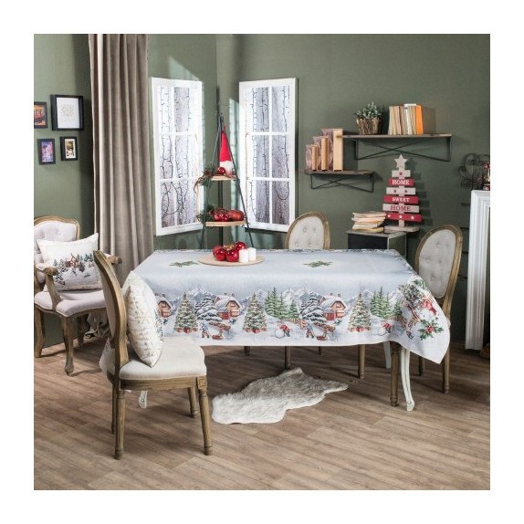 Χριστουγεννιάτικη Τραπεζομάντηλο Teoran Claus - 140x180cm