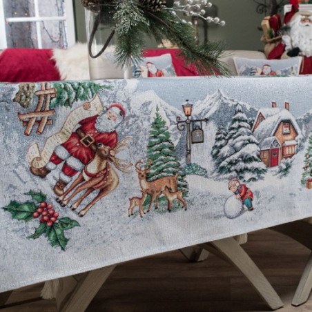 Χριστουγεννιάτικη Τραπεζομάντηλο Teoran Claus - 140x180cm