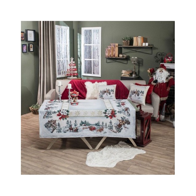 Χριστουγεννιάτικη Τραπεζομάντηλο Teoran Flake -...