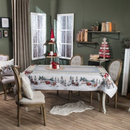 Χριστουγεννιάτικη Τραπεζομάντηλο Teoran Flake - 140x180cm
