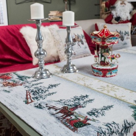 Χριστουγεννιάτικη Τραπεζομάντηλο Teoran Flake - 140x180cm