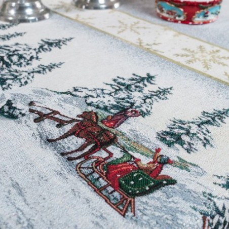 Χριστουγεννιάτικη Τραπεζομάντηλο Teoran Flake - 140x180cm