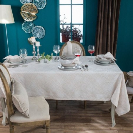 Τραπεζομάντηλο Teoran Dinan - 160x250cm + 12 πετσέτες