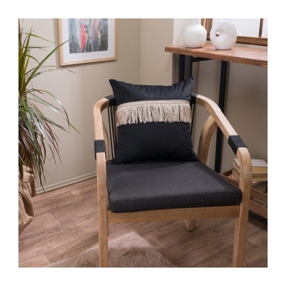 Μαξιλαροθήκη Διακόσμησης Teoran Velvet 06 Με Κρόσι - 30x50cm