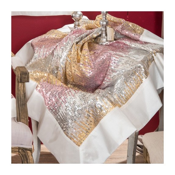 Χριστουγεννιάτικη Τραπεζομάντηλο Teoran D1072-Άσπρο -...