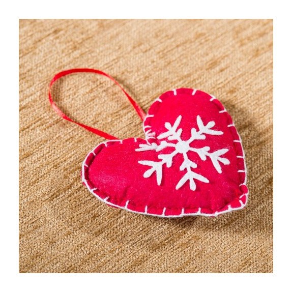 Χριστουγεννιάτικα Ξύλινα Στολίδια Teoran Heart (3 τεμ.)