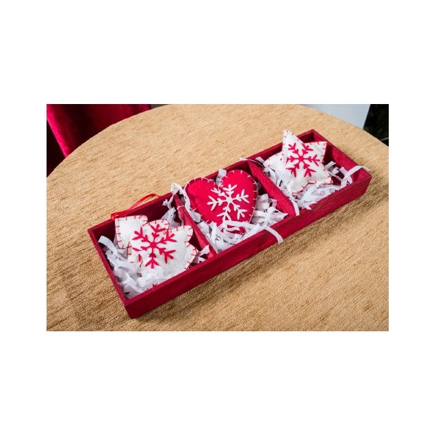 Χριστουγεννιάτικα Ξύλινα Στολίδια Teoran Heart...