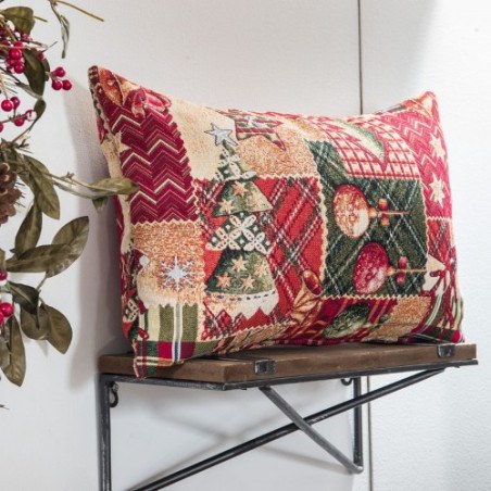 Χριστουγεννιάτικο Μαξιλάρι Teoran Tinsel - 45x45cm με γέμιση