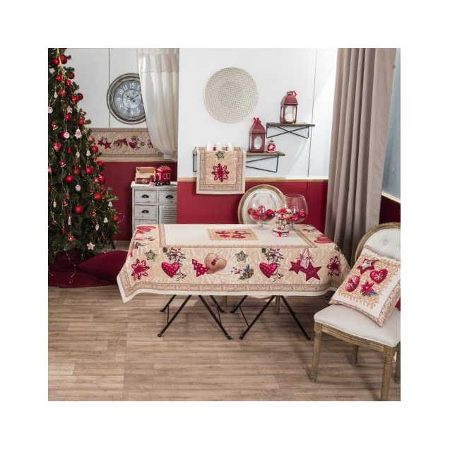 Χριστουγεννιάτικη Τραπεζομάντηλο Teoran Star...