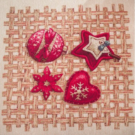 Χριστουγεννιάτικη Τραπεζομάντηλο Teoran Star 140x220