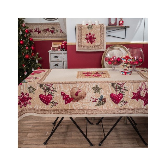 Χριστουγεννιάτικη Τραπεζομάντηλο Teoran Star...
