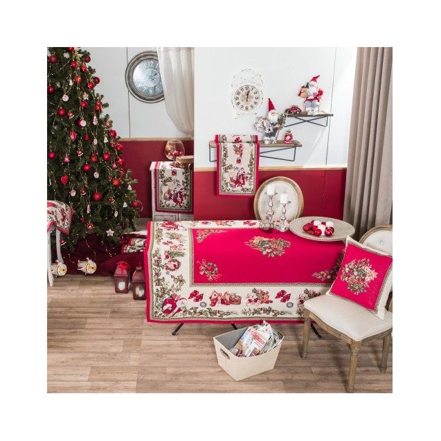 Χριστουγεννιάτικη Τραπεζομάντηλο Teoran Holly -...