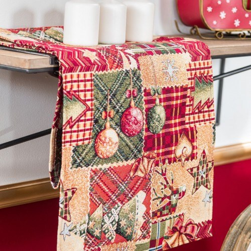 Χριστουγεννιάτικη Τραβέρσα Teoran Tinsel - 40x160cm