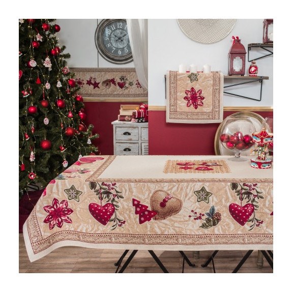 Χριστουγεννιάτικο Runner Teoran Star 45x140