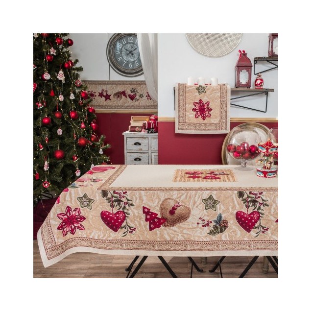 Χριστουγεννιάτικο Runner Teoran Star 45x140