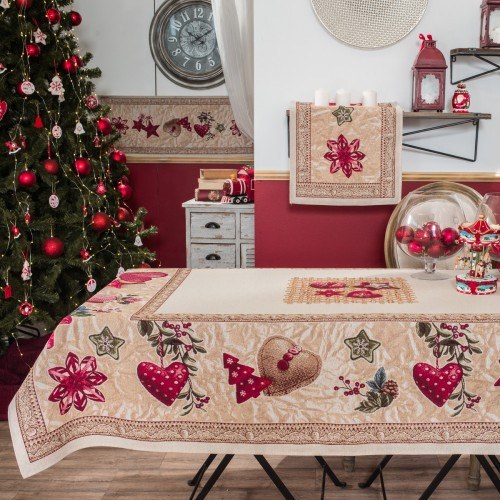 Χριστουγεννιάτικο Runner Teoran Star 45x140