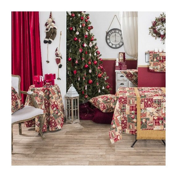 Χριστουγεννιάτικο Καρέ Teoran Tinsel - 90x90cm